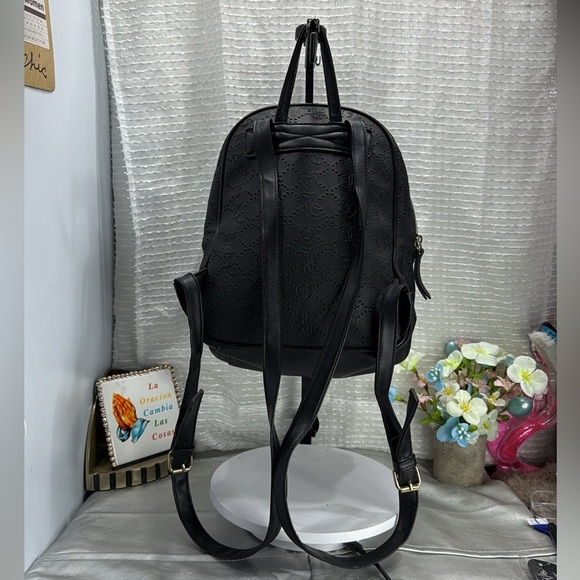 (E4) Juicy Couture Black Backpack with Gold Accents - Picture 3 of 16